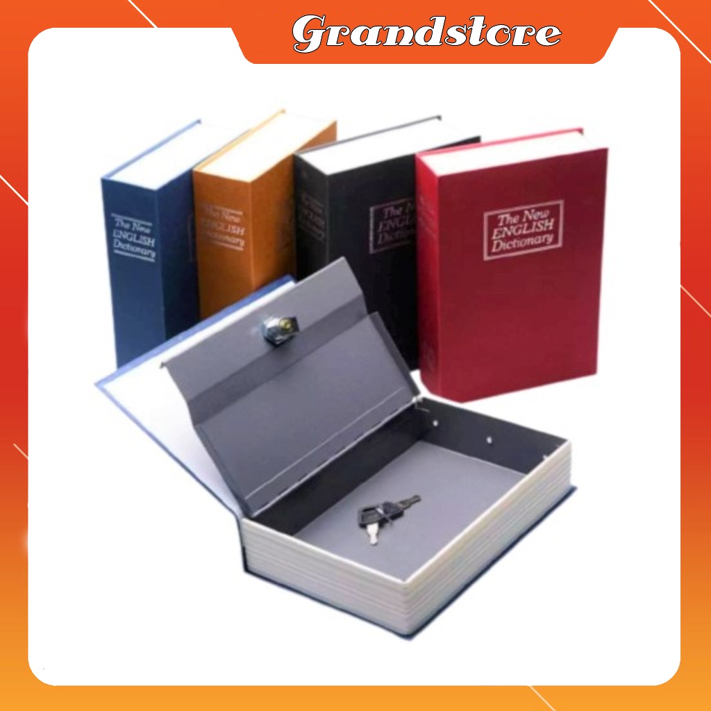 KÉT SẮT MINI NGỤY TRANG HÌNH QUYỂN SÁCH TỪ ĐIỂN NHIỀU MÀU DÙNG CHÌA KHÓA, THIẾT KẾ ĐỘC ĐÁO, AN TOÀN, TIỆN DỤNG