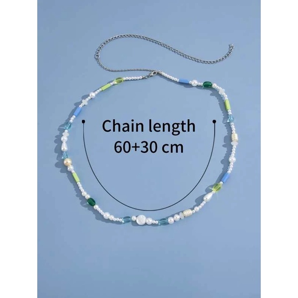 Đai eo trang trí hạt cườm chuỗi thắt lưng nịt eo body chain