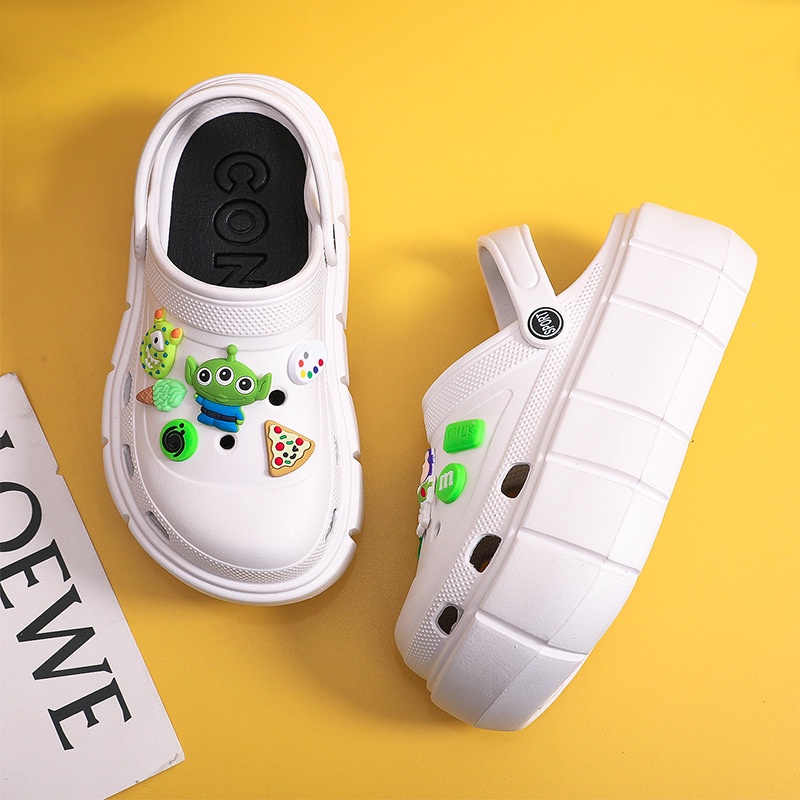 - Dép bánh mì DULES Cross sticker ToyStory đế cao 6cm -Cross độn đế cao đúc nguyên khối, siêu êm - PinkOri