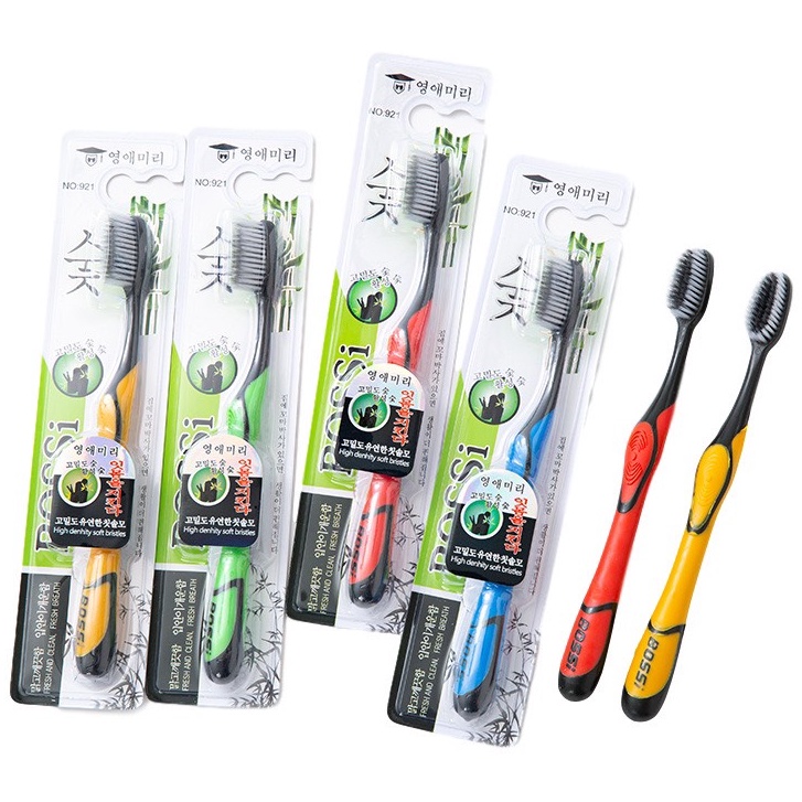 Bàn chải đánh răng BOSSI 921 than tre hoạt tính, mềm mại