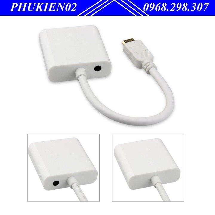 Cáp Chuyển Đổi Mini HDMI to VGA có tiếng