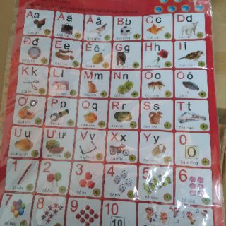 Bảng chữ cái đa năng,Bảng học điện tử (chữ cái,số,con vật,đồ vật)