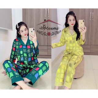 [CLIP] [HIT HOT] BỘ PIJAMA DÀI LỤA SATIN CAO CẤP [RẺ ĐẸP]