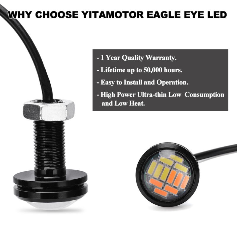 Set 10 đèn mắt đại bàng cho xe ô tô 23mm 4014 LED | BigBuy360 - bigbuy360.vn