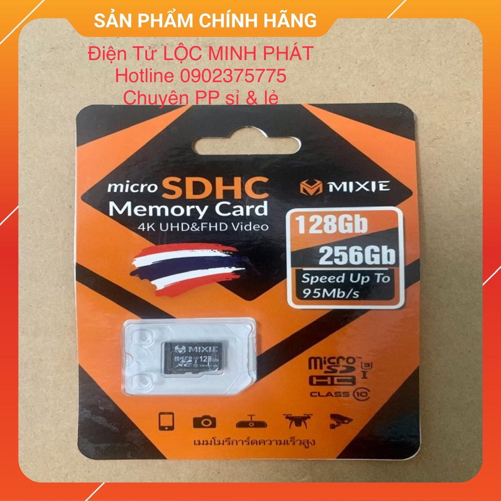 Thẻ nhớ MIXIE 128 GB Micro SD TF TỐC ĐỘ 95MB/S GHI 70M/S Chính Hãng