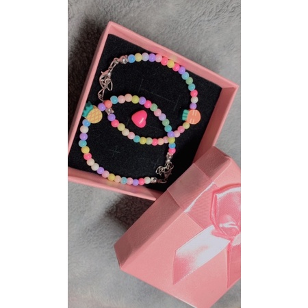 Vòng tay kẹo ngọt mặt trái cây xiu dthww😍😍😋