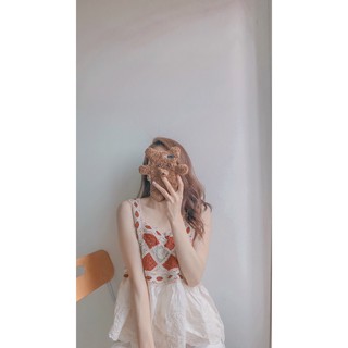 Áo 2 dây len đan thổ cẩm