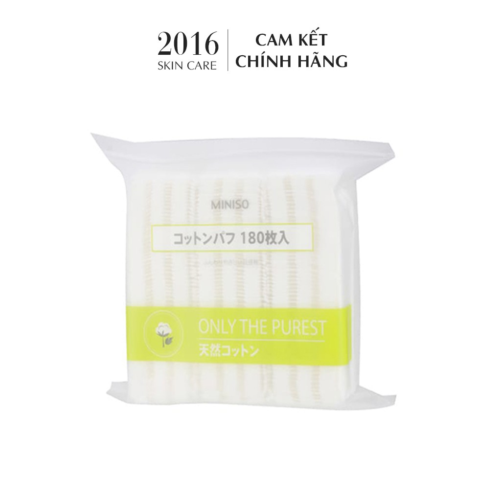 Bông tẩy trang Miniso Cotton 2 lớp loại 180 miếng - 2016 Skincare