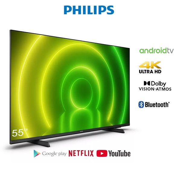  Android TV Philips 55 inch màn hình LED 4K UHD -55PUT7406/74 - Miễn Phí Lắp Đặt