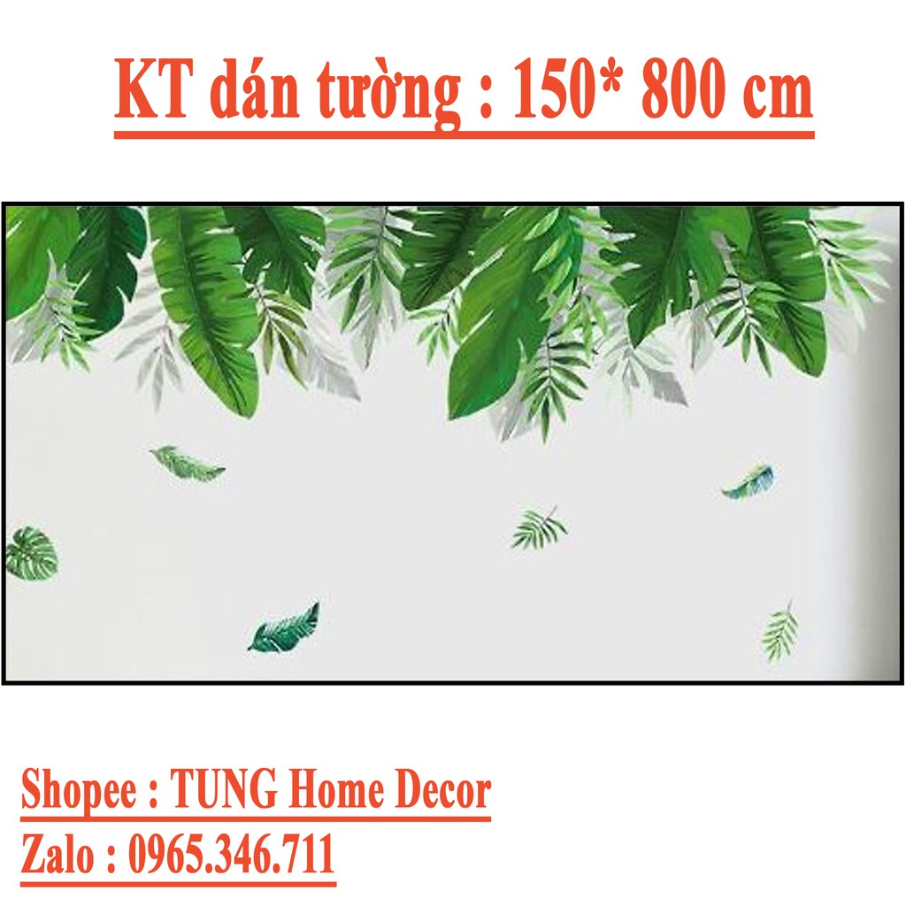 Decal Vườn Nhiệt Đới Tươi Mát | Decal Trang Trí | Decal Decor