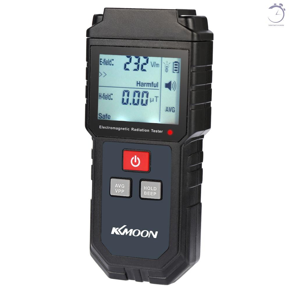 Máy đo bức xạ điện từ trường cầm tay KKmoon Máy đo bức xạ điện từ trường với báo động âm thanh và ánh sáng♠
