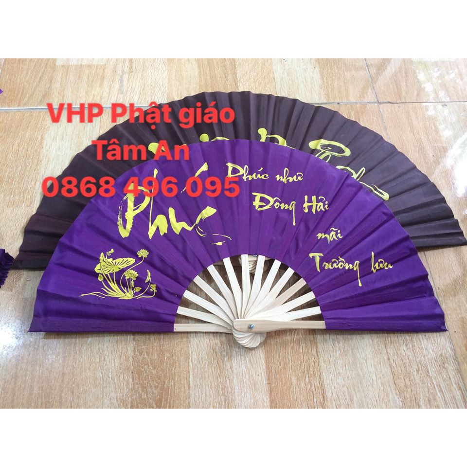 QUẠT VẢI THƯ PHÁP CAO CẤP (rộng 60cm) | BigBuy360 - bigbuy360.vn