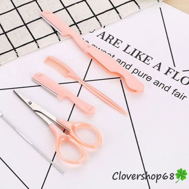 Bộ Kit Phụ Kiện Trang Điểm 5 Món Tỉa Lông Mày 🍀 Clovershop68 🍀 | BigBuy360 - bigbuy360.vn