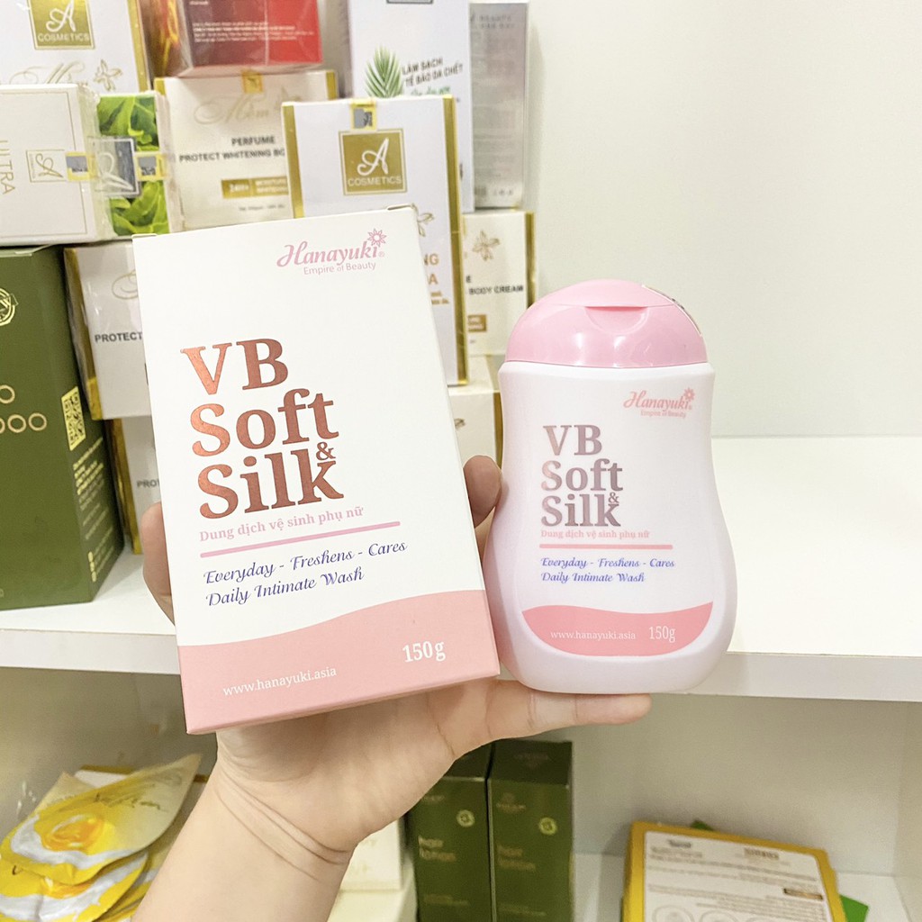 COMBO 2 Chai Dung Dịch Vệ Sinh Phụ Nữ VB Soft &amp; Silk Hanayuki - Phiên Bàn Màu Hồng - HÀNG CHÍNH HÃNG