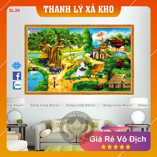 Tranh Dán Tường Làng Quê Việt Nam - SL20-Tranh 3d Đồng quê - Song Long Decor