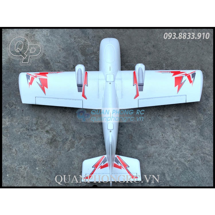 Vỏ Kit EPO 2 motor White Shark Wingspan 111cm Dual Motors FPV Airplane (Không Gồm Đồ Điện) Tặng 1 Decal