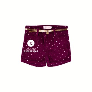 Quần shorts nhung tăm chấm bi EPK