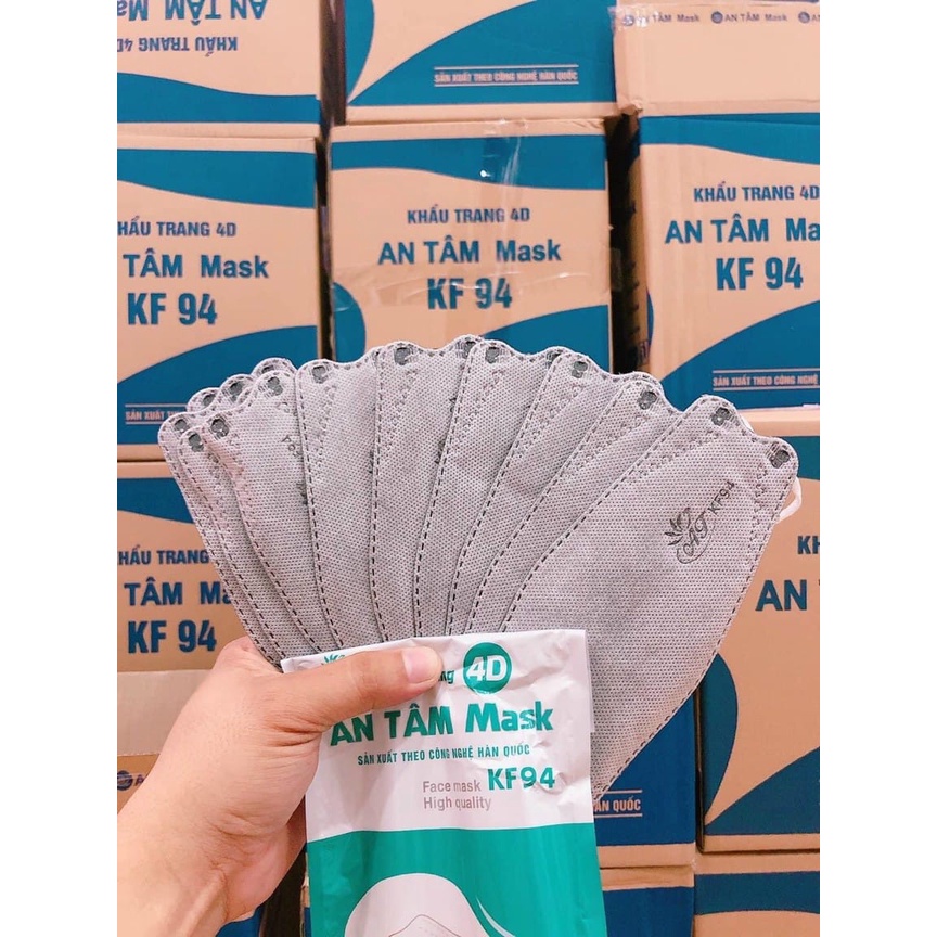 Thùng 300 cái khẩu trang kf94 an tâm mask 4 lớp kháng khuẩn hàng công ty - ảnh sản phẩm 2