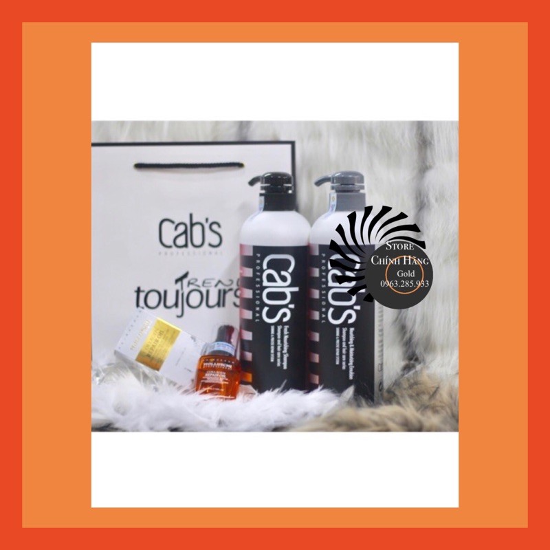 Bộ dầu gội xả cao cấp CAB'S 750ml siêu phục hồi, lưu hương 2 ngày, giữ màu và làm mượt tóc