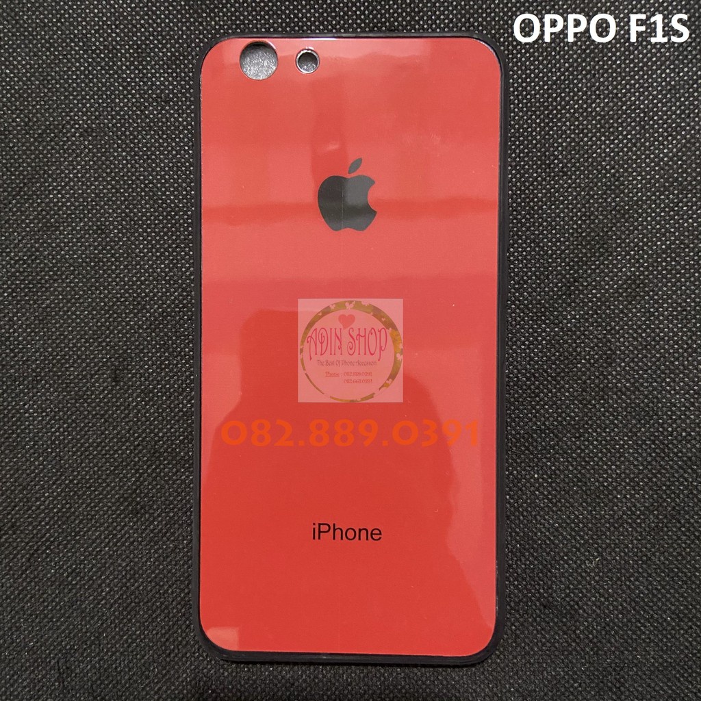 Ốp lưng giả iphone cho OPPO F1S/A59/F3/A83 mặt lưng bóng