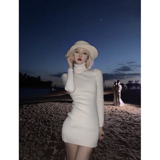 Váy Len Body Cổ Lọ