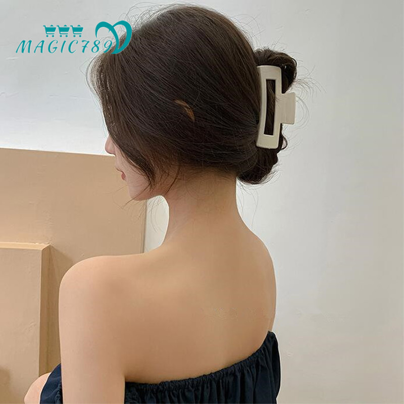 Kẹp Tóc Nhựa Acrylic Ma789 Hình Chữ Nhật Phong Cách Hàn Quốc Thời Trang Cho Nữ