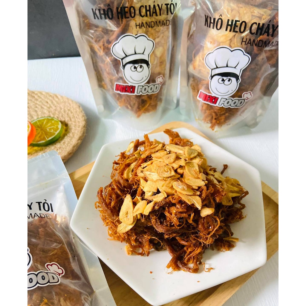 [HN - CHÍNH HÃNG] Khô heo cháy tỏi, MIXIFOOD tuyệt phẩm thịt heo/lợn chất lượng cao, túi 200G SIÊU NGON - ĐẬM ĐÀ