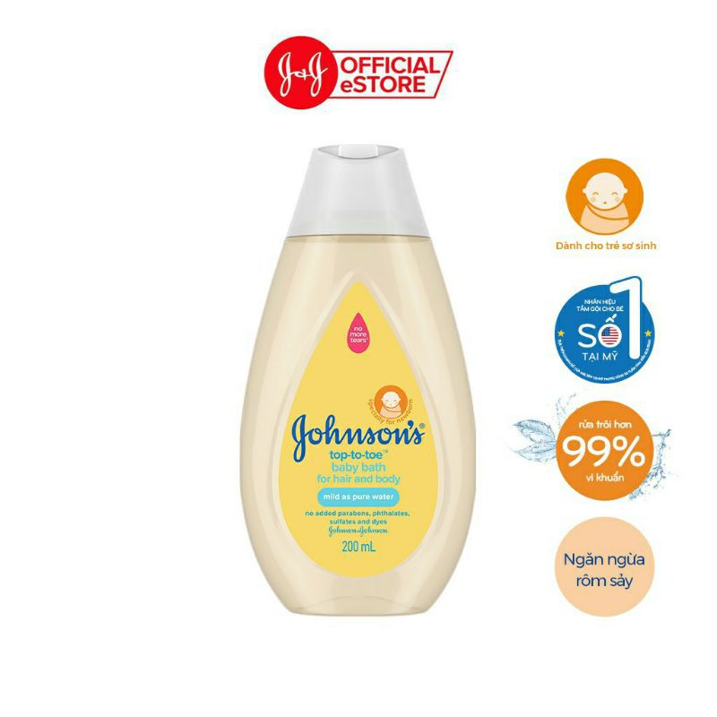 VB. Sữa tắm gội Johnson Baby 200ml < Bé Sơ Sinh>