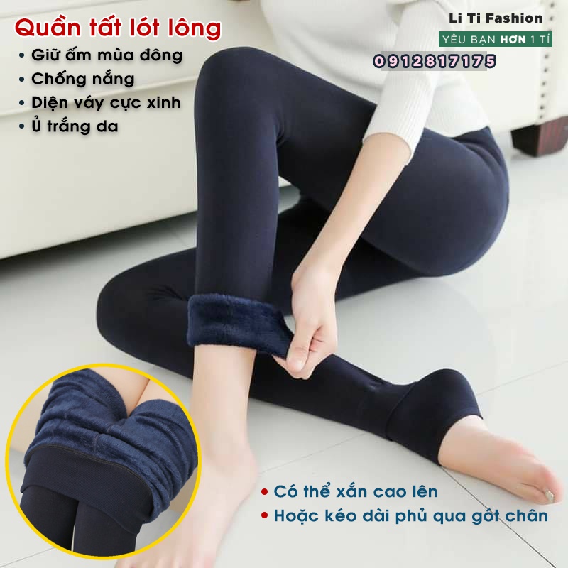 Quần Tất Lót Lông CHỊU NHIỆT , Chống Nắng, ủ Trắng Da freesize co dãn tốt ôm body