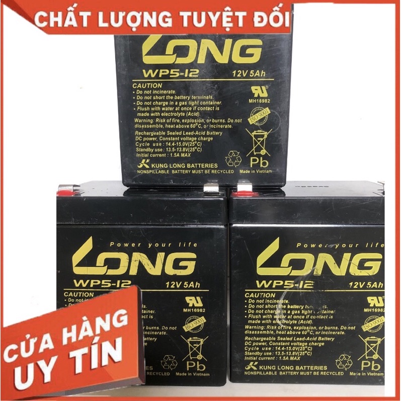 [chính hãng] ắc quy long 12v-5ah hàng tháo máy( có trầy sướt nhẹ) do vận chuyển