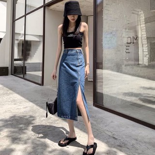[có sẵn]CHÂN VÁY JEAN XẺ TÀ DÀI QUA GỐI_A5