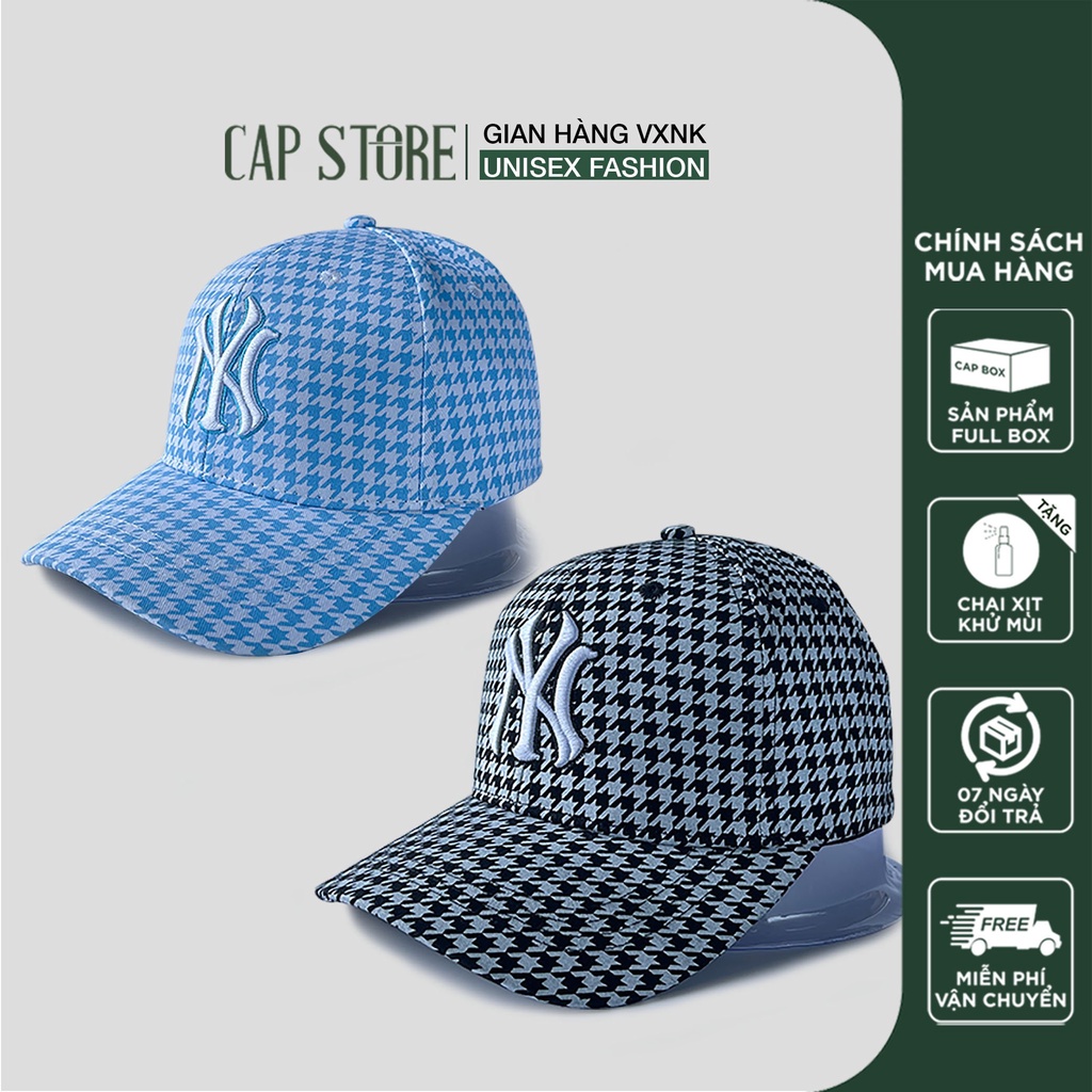 Nón lưỡi trai NY - Mũ nam nữ lưỡi trai thời trang cá tính unisex phom thể thao ulzzang full box chai xịt vệ sinh mũ nón
