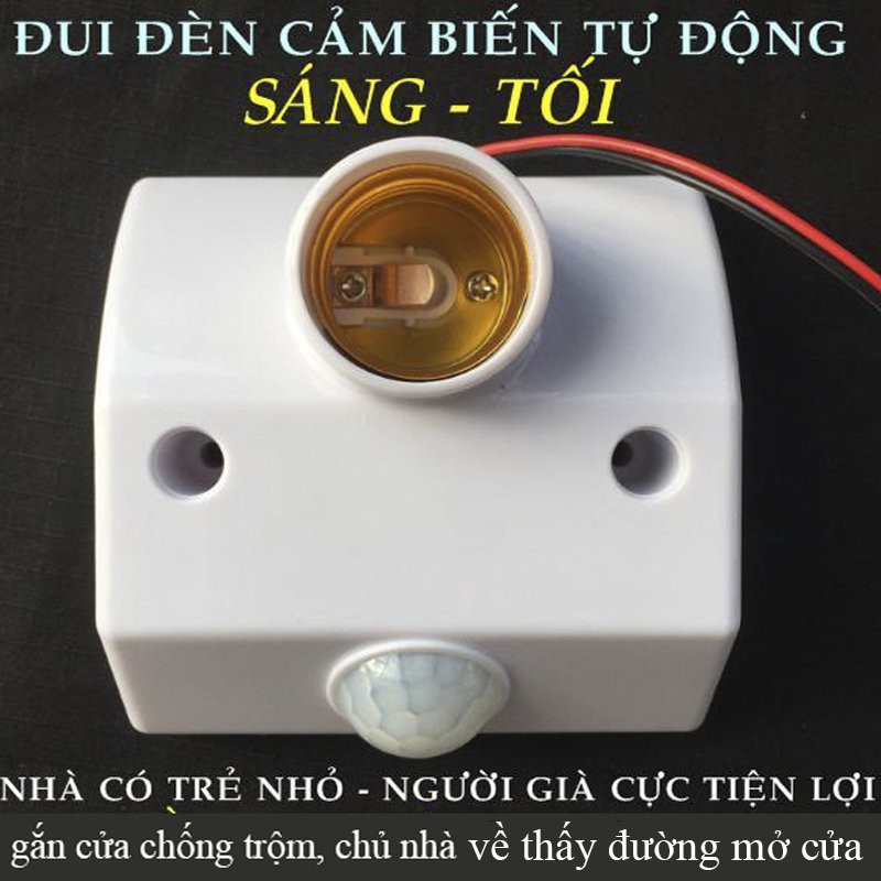 Đui đèn cảm ứng hồng ngoại Chống trộm (BH 12 Tháng)