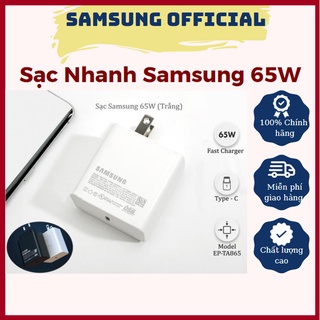Bộ sạc samsung 65w siêu nhanh samsung note 10 plus/s21 ultra plus 5g/note 20/note 20 ultra 5.0