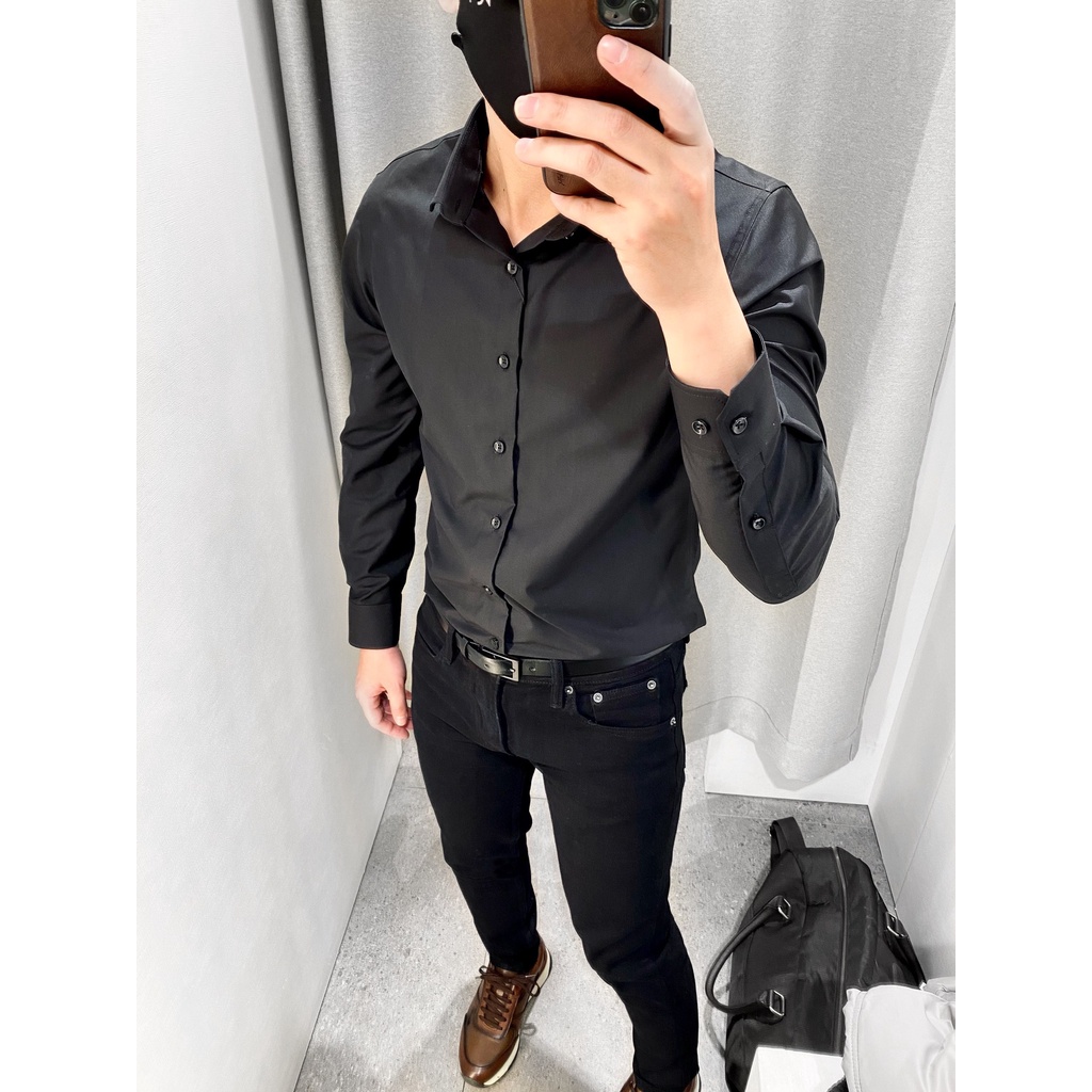 Sơ Mi Dài Tay Màu Trơn