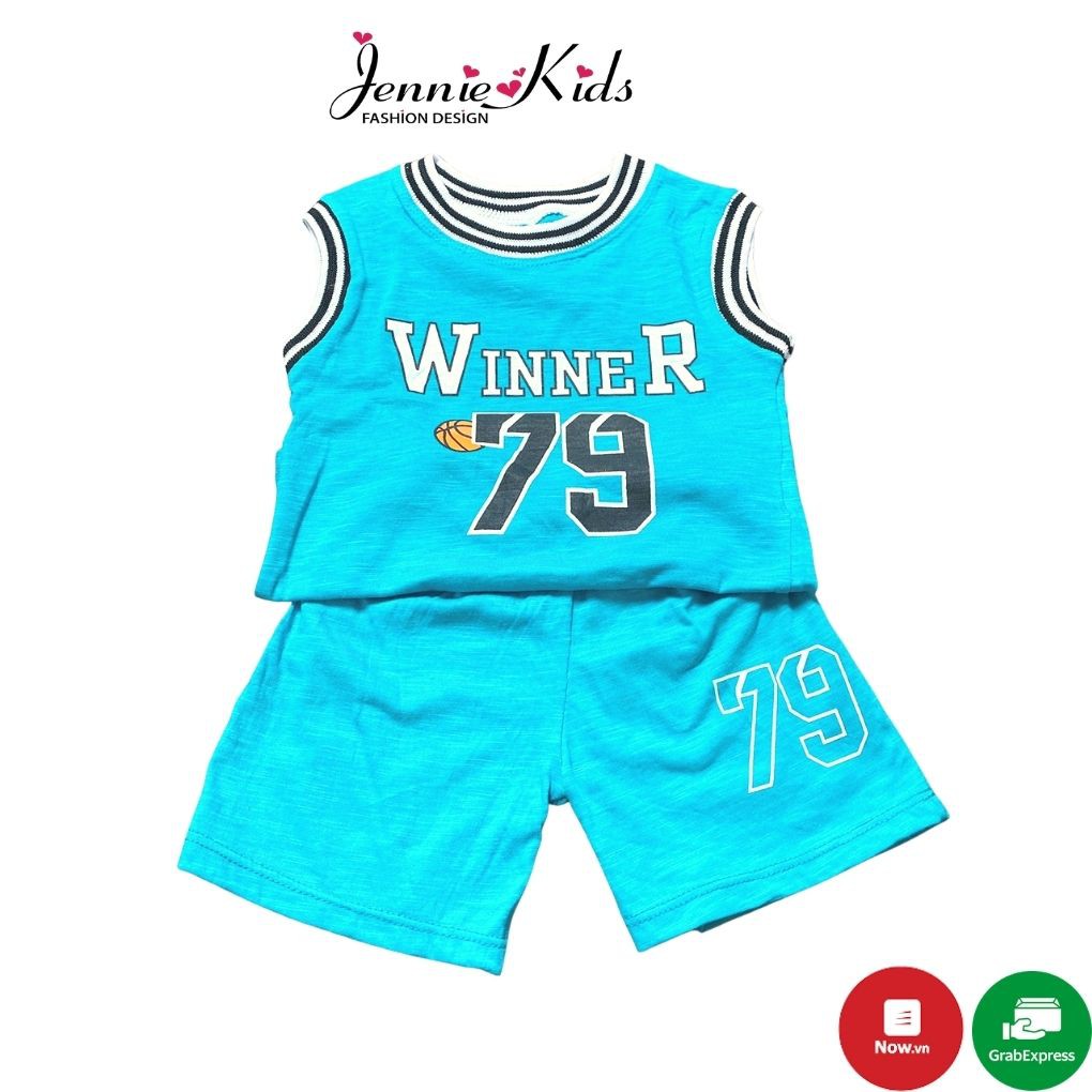 Đồ bộ thể thao bé trai thun cotton sược JENNIE KIDS mềm mại thoáng mát J407