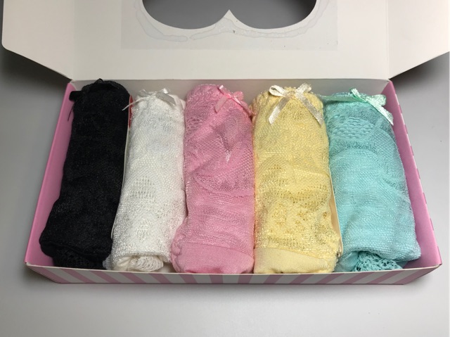 Hộp 5 quần cotton phối ren | BigBuy360 - bigbuy360.vn