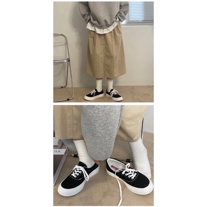 Giày thể thao đen trắng basic đế bánh mì ullzang sneaker đen trắng basic