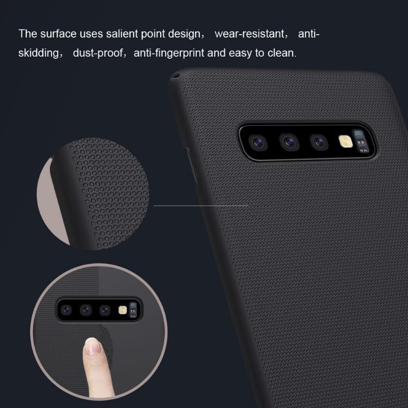 Ốp lưng Galaxy s10/s10 plus hiệu Nillkin sần chính hãng - Tặng giá đỡ