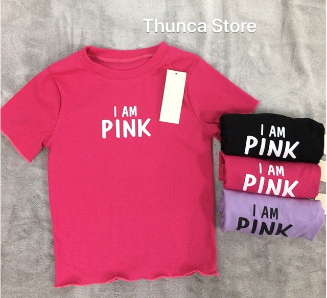 Áo croptop in I am Pink