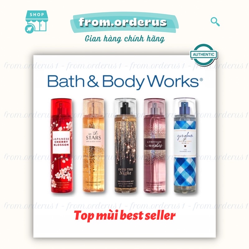 [BBW] Xịt Thơm Toàn Thân Body Mist BBW - Bath and Body Works