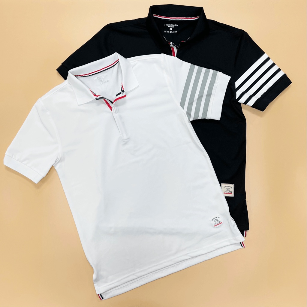 ÁO THUN NAM CHÂT LIỆU THUN CÁ SẤU CAO CẤP CỔ BẺ PHỐI SOC TAY THỜI TRANG