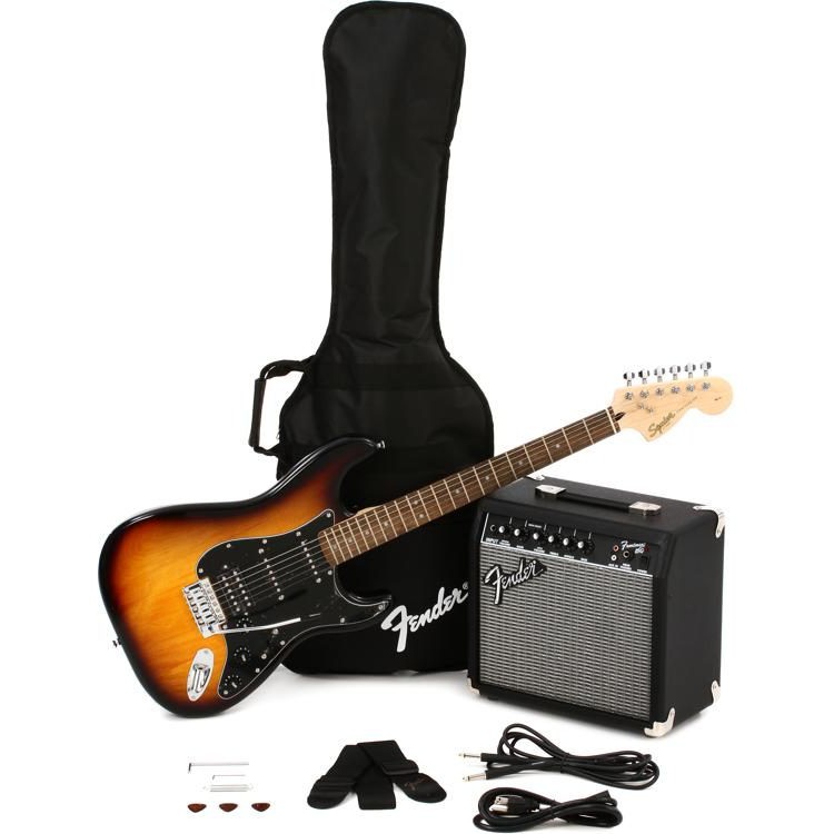 Combo đàn guitar điện Fender-Squier kèm loa và phụ kiện cho người mới