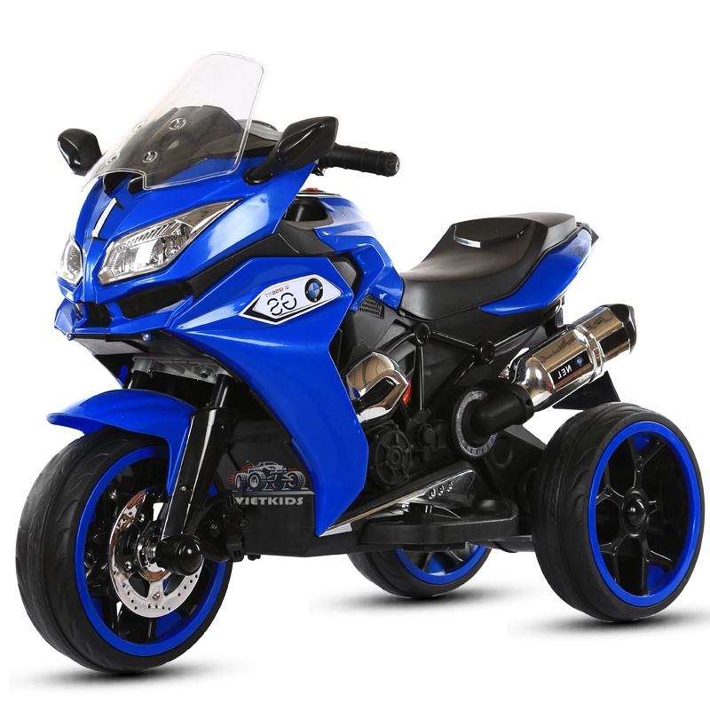 Xe máy điện thể thao cao cấp NEL 1200GS, Mẫu xe điện trẻ em chân ga - 2 động cơ khỏe