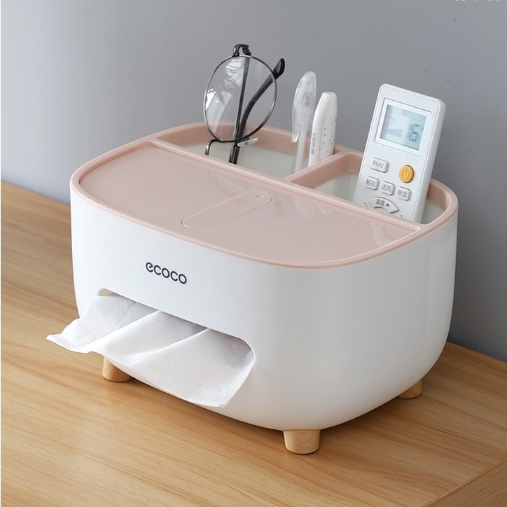 Hộp đụng giấy ăn đa năng, thông minh Ecoco chính hãng , hộp để bàn tiện lợi - E2009