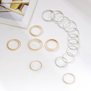 Set nhẫn phong cách đơn giản thanh lịch cho nữ