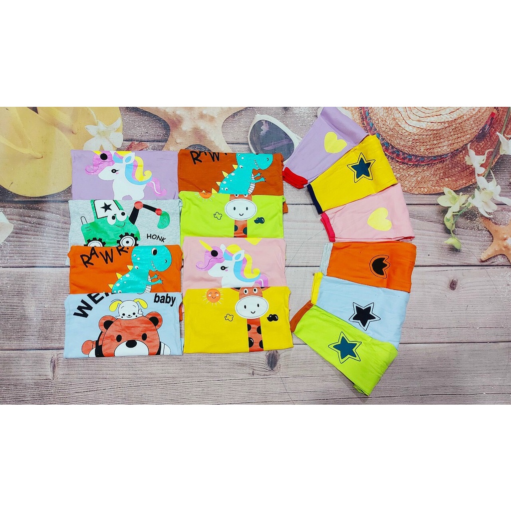 Set 3 Bộ Cotton Tay Dài Bé