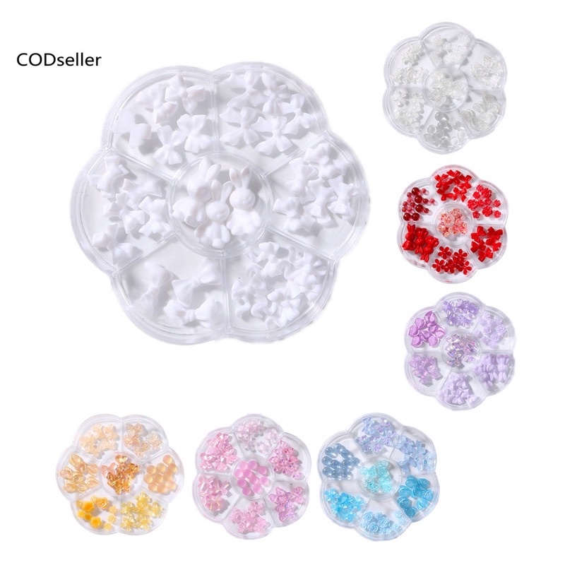 Cham nơ đen trắng mix khay hoa HOT