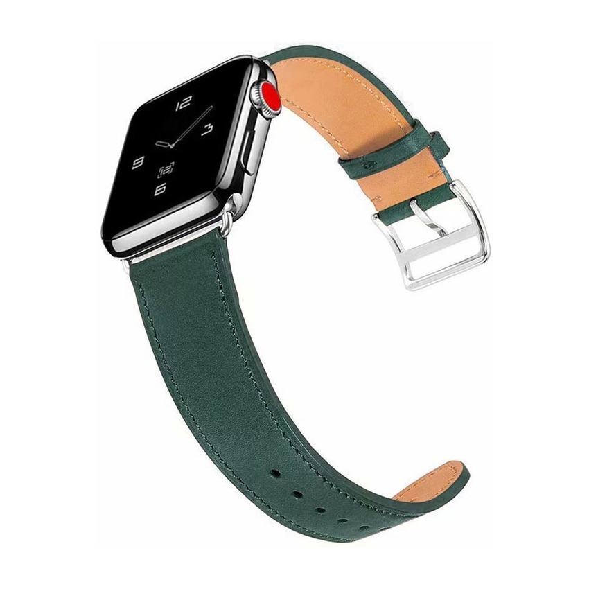 Genuine Leather Loop Strap For Apple Watch Band SE 6 5 4 3 2 1 Band For iwatch 44mm 40mm 42mm 38mm