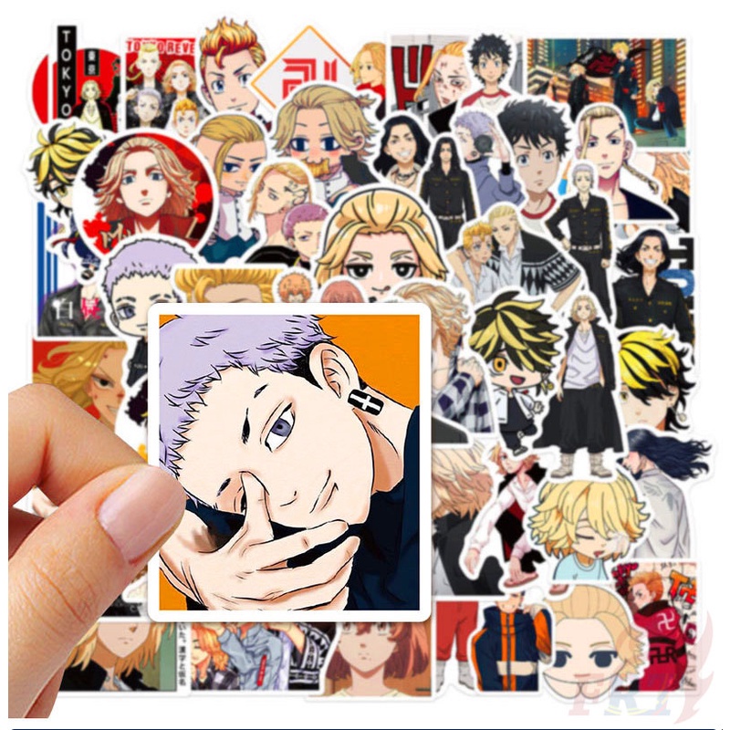 Set 100 nhãn dán họa tiết Anime Tokyo Revengers trang trí thủ công vali hành lý ván trượt máy tính xách tay thời trang